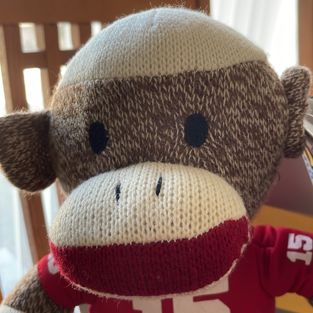 Gemmy Sock Monkey Football Fan Animated (See Video) - Picture 3 of 6